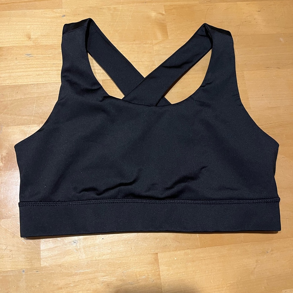 Asics Black Cross-Back Sports Bra